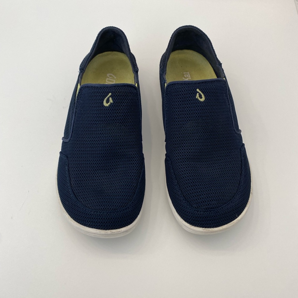 Boys Navy OluKai Nohea mesh Blue Slip-On  Shoes. Size 3